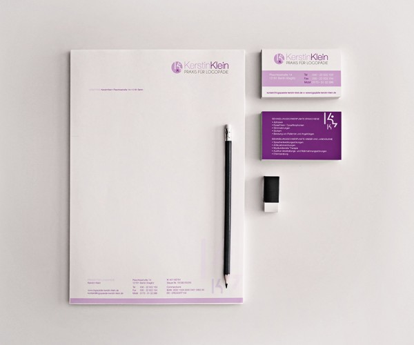 Geschäftsausstattung Design – Logopädie Kerstin Klein