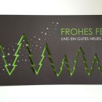 Weihnachtskarte mit Lasercut-Veredelung