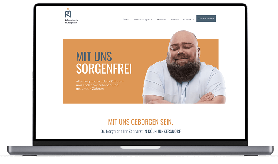 Ansicht des Banners auf der Startseite von Dr. Borgmann