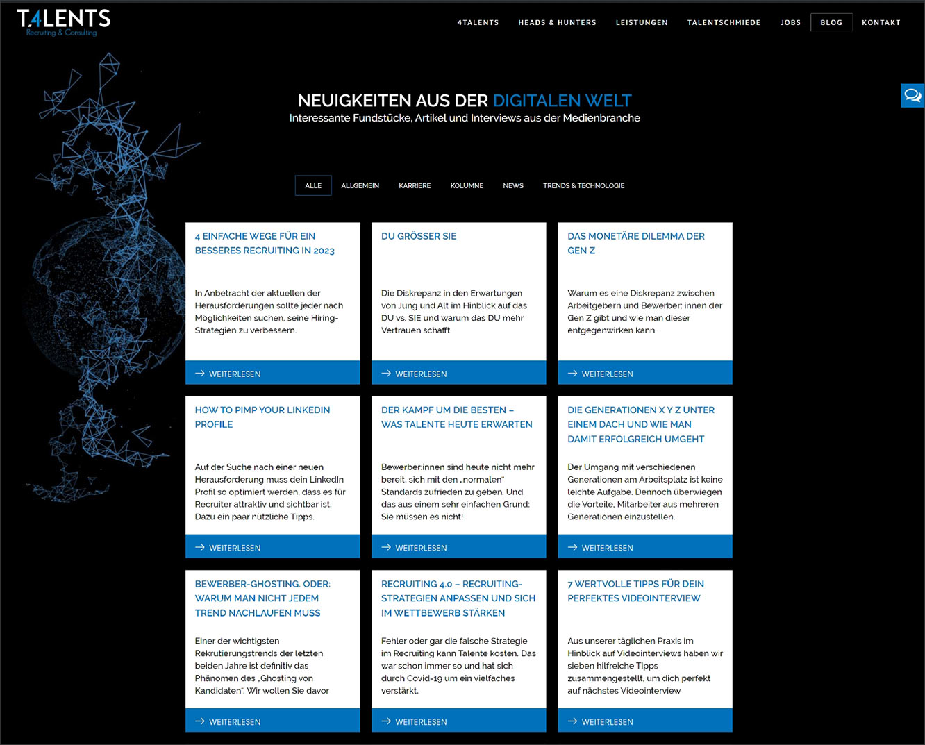Blogseite für 4Talents