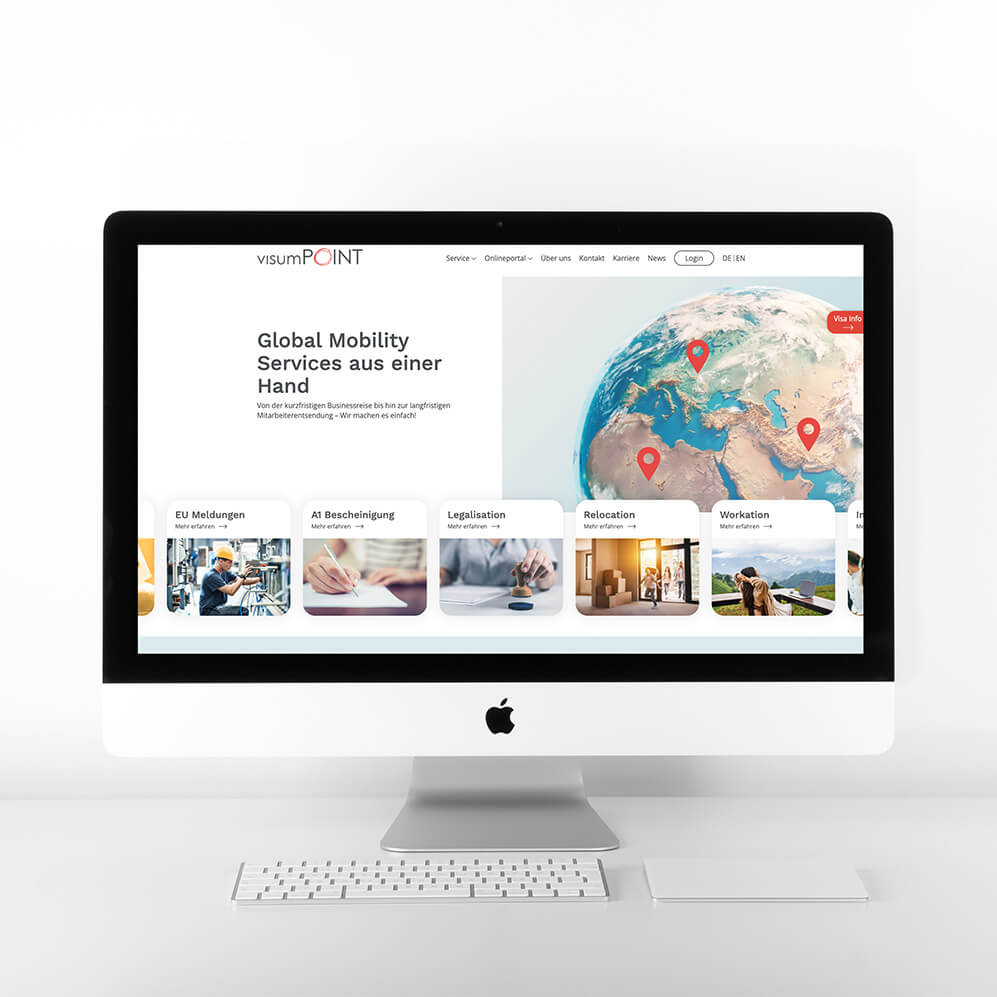 Webdesign für visumPOINT